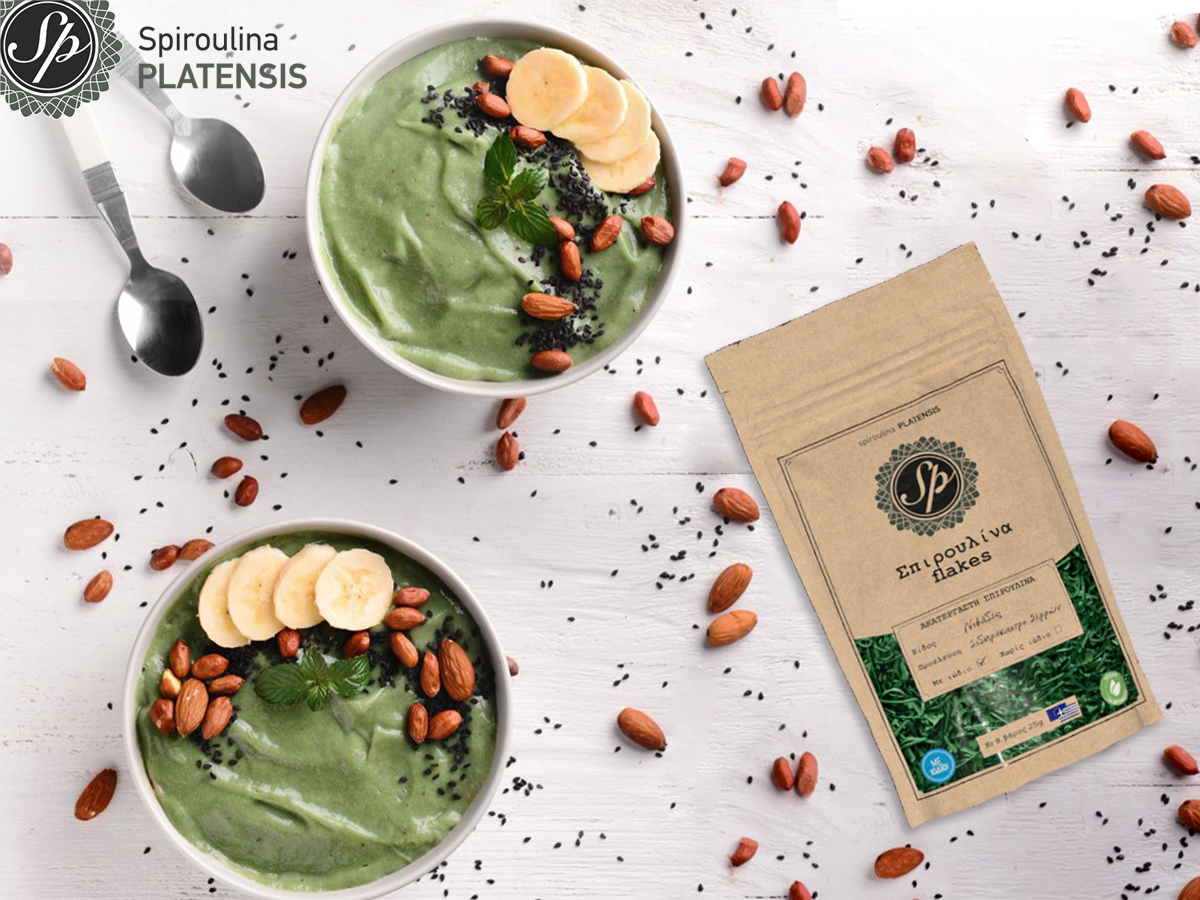 Acai bowl με Σκόνη Spiroulina PLATENSIS