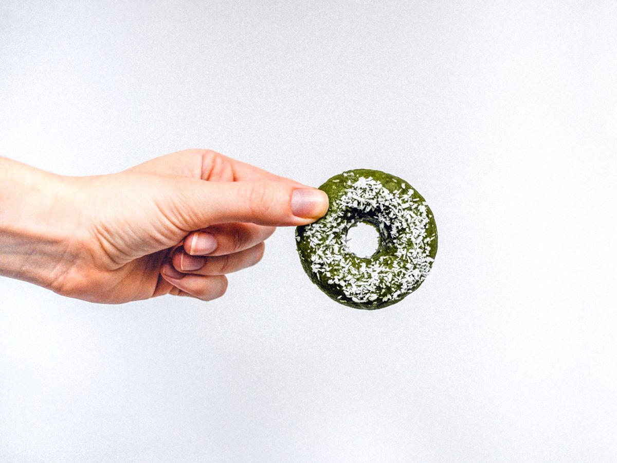 Donut με γλάσο από Σκόνη spiroulina PLATENSIS