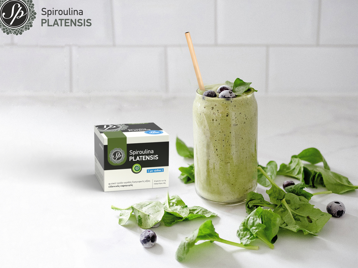 smoothie με Spiroulina PLATENSIS σε σκόνη
